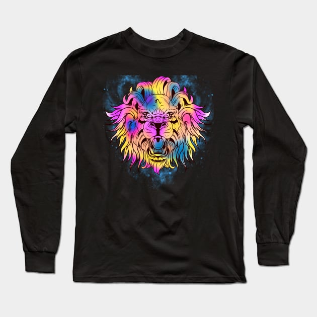 Zodiac Sign Leo Lion Horoscope Long Sleeve T-Shirt by E